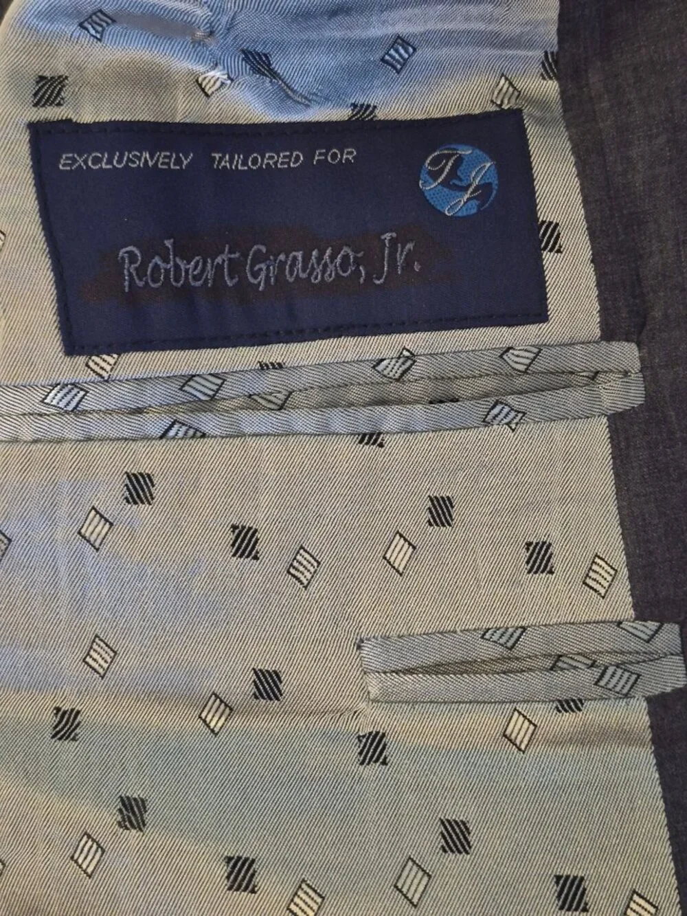 Two-Piece Mens Grey Suit By Holland & Sherry - Tailored Fit Sizes in Description